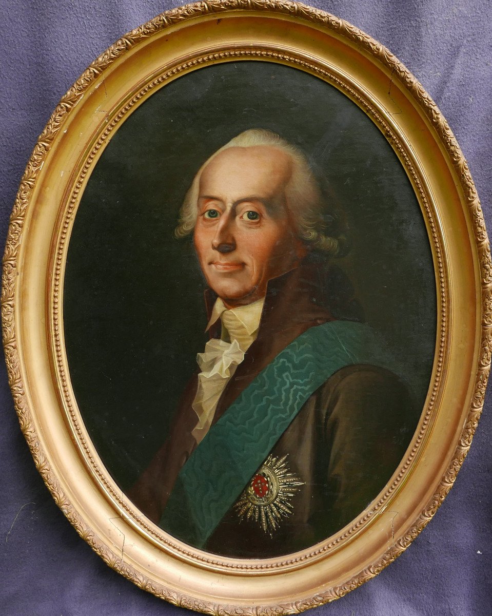 Portrait d'Homme Andreas Peter Von Bernstorff Huile/toile Du XIXème Siècle