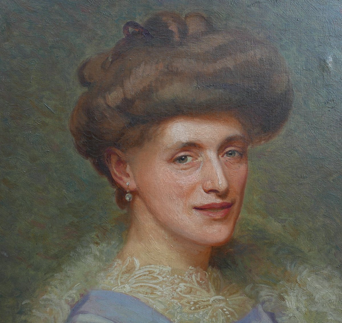 Joseph Alphonse Chauleur Portrait Of A Woman Oil/canvas 19th Century-photo-1