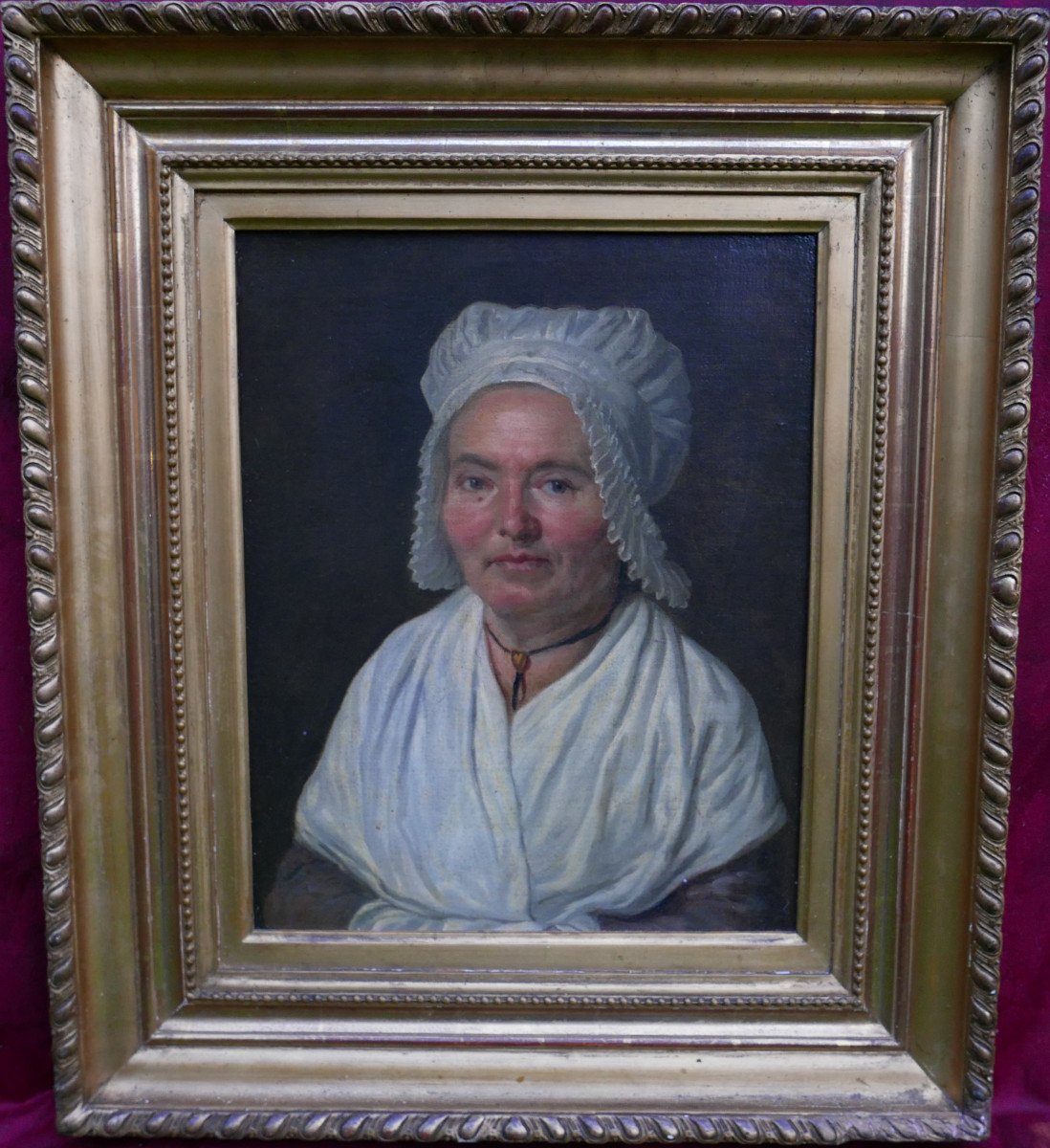 Portrait Of A Woman French Revolution Oil/canvas Late 18th Century-photo-2