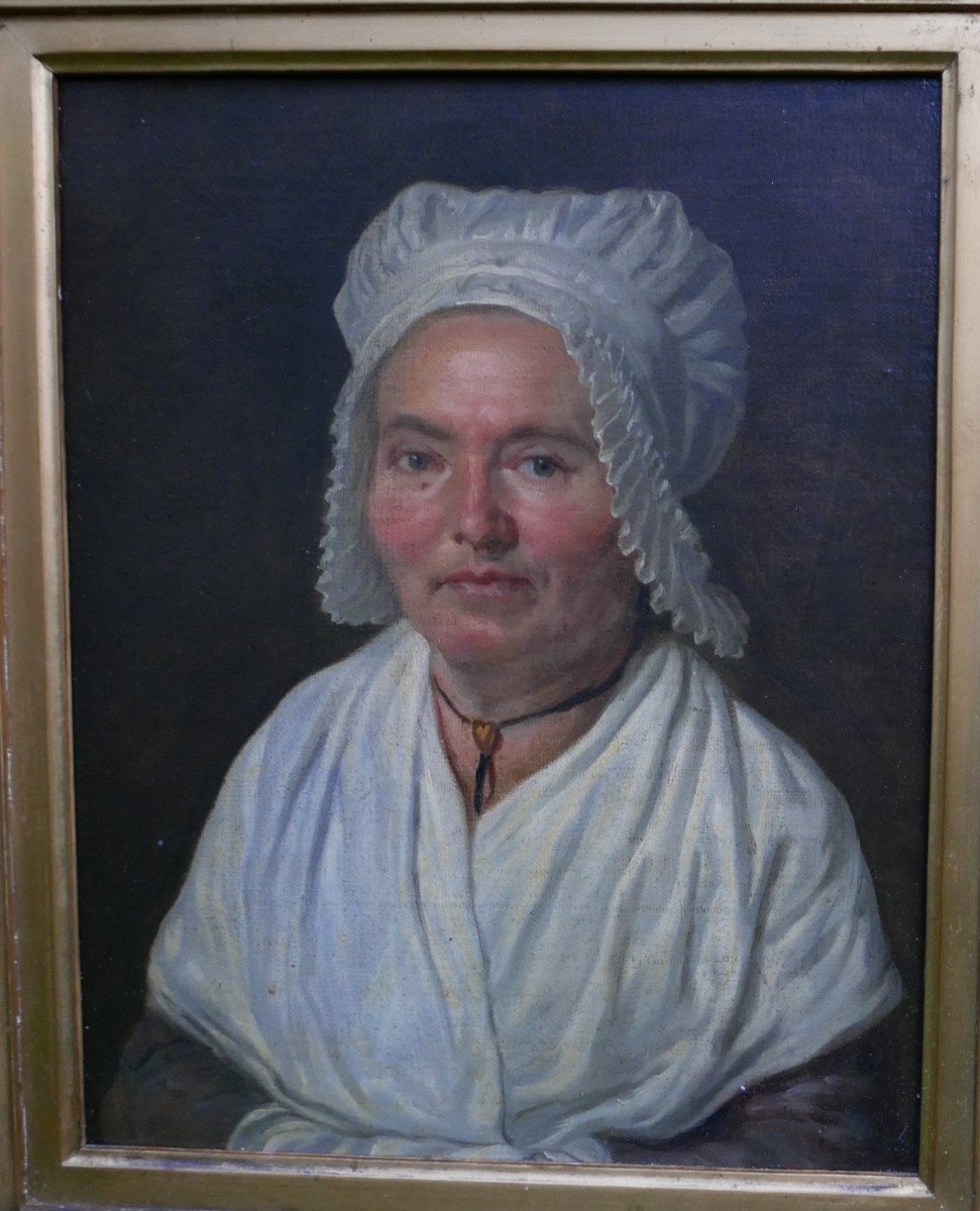 Portrait Of A Woman French Revolution Oil/canvas Late 18th Century-photo-3