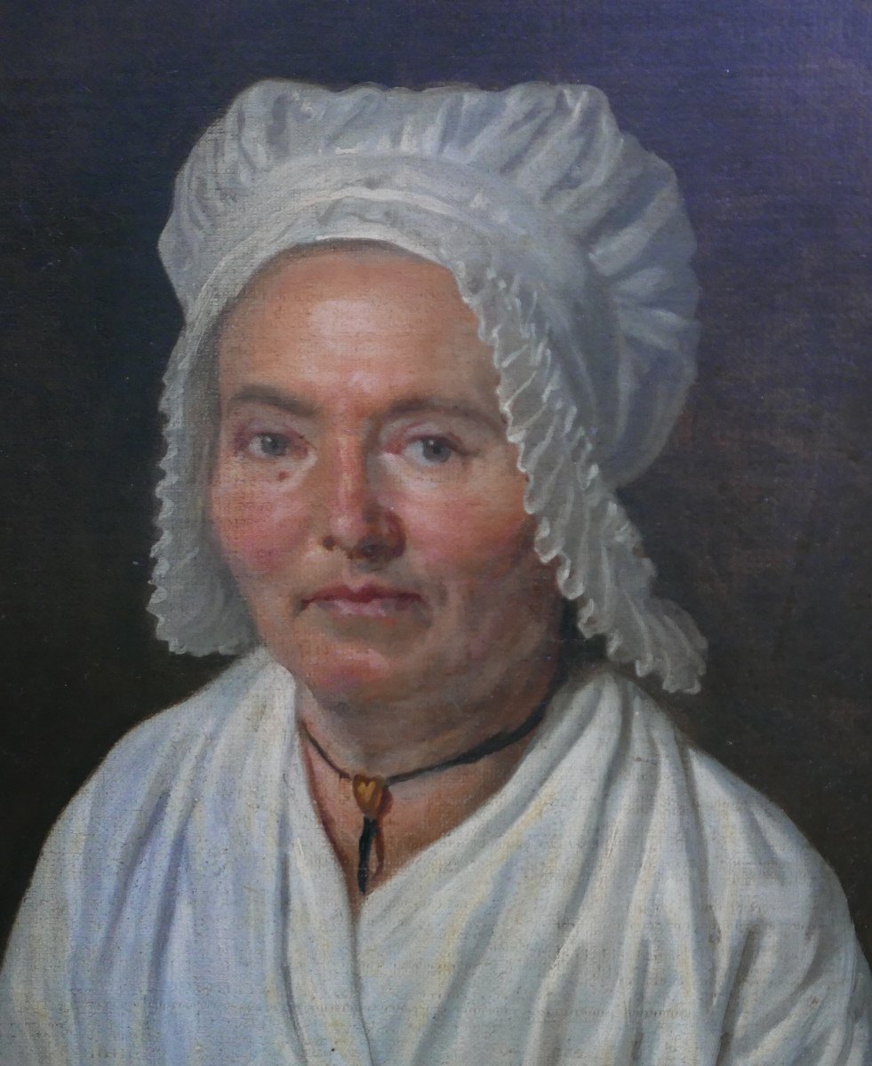 Portrait Of A Woman French Revolution Oil/canvas Late 18th Century-photo-1