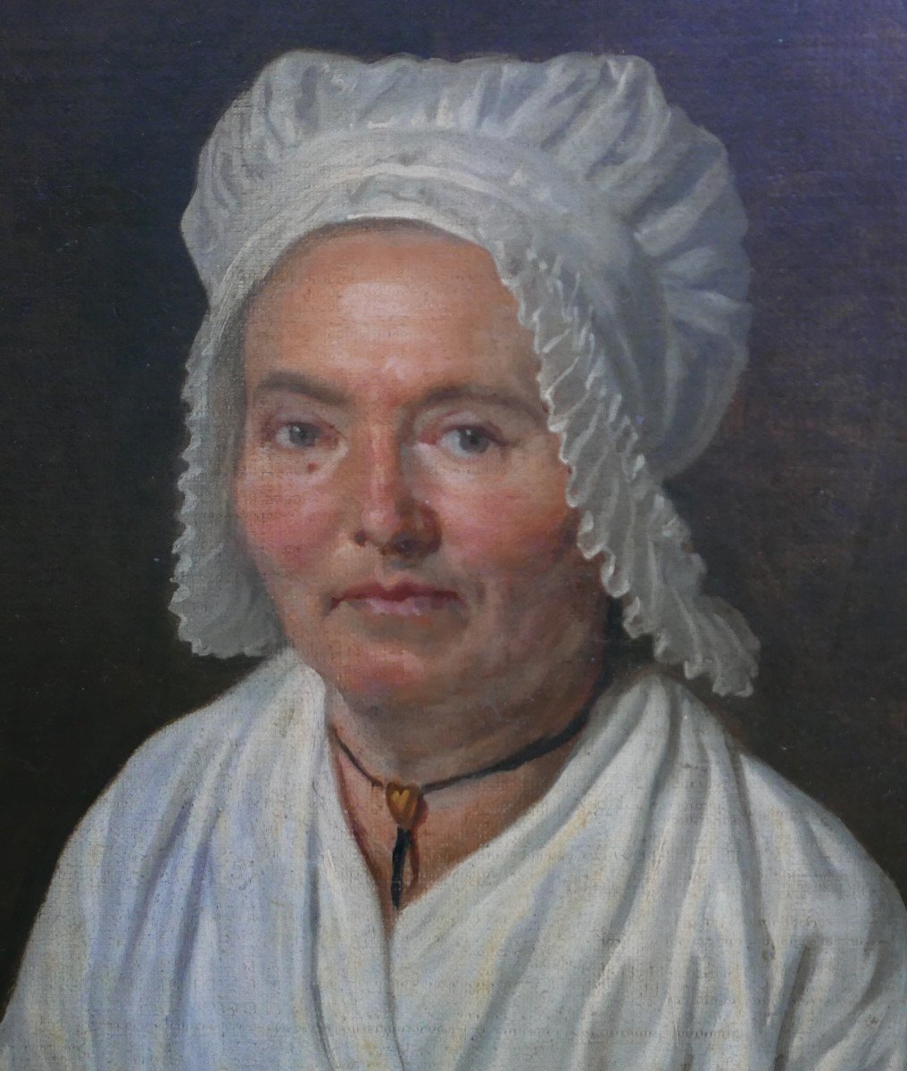 Portrait Of A Woman French Revolution Oil/canvas Late 18th Century-photo-2