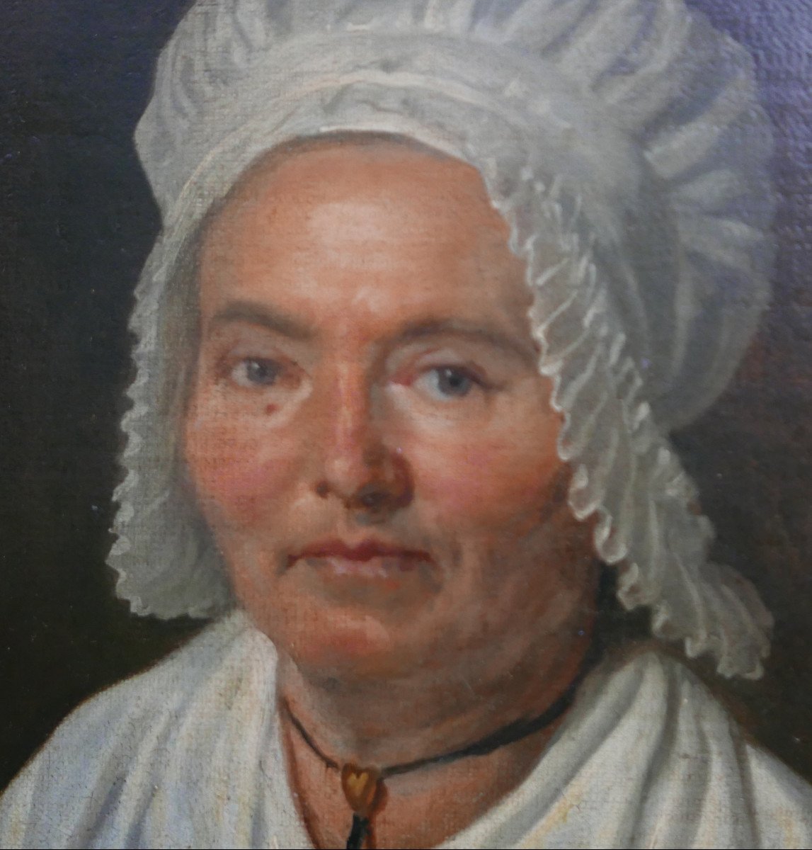 Portrait Of A Woman French Revolution Oil/canvas Late 18th Century-photo-3