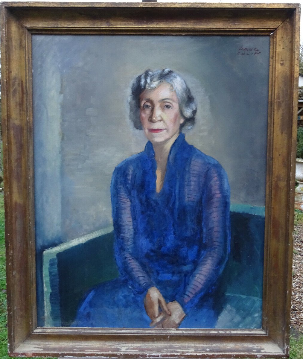 Paul Colin Portrait De Femme Ecole Française Du XXème Siècle Huile Sur Toile