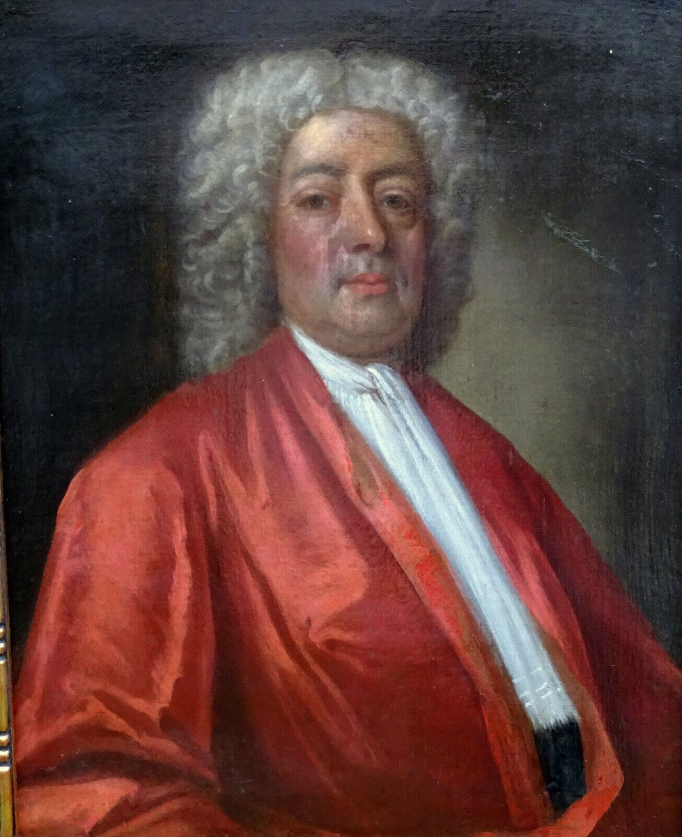 Portrait d'Homme Ecole Française Du XVIIIème Siècle Huile/toile-photo-3