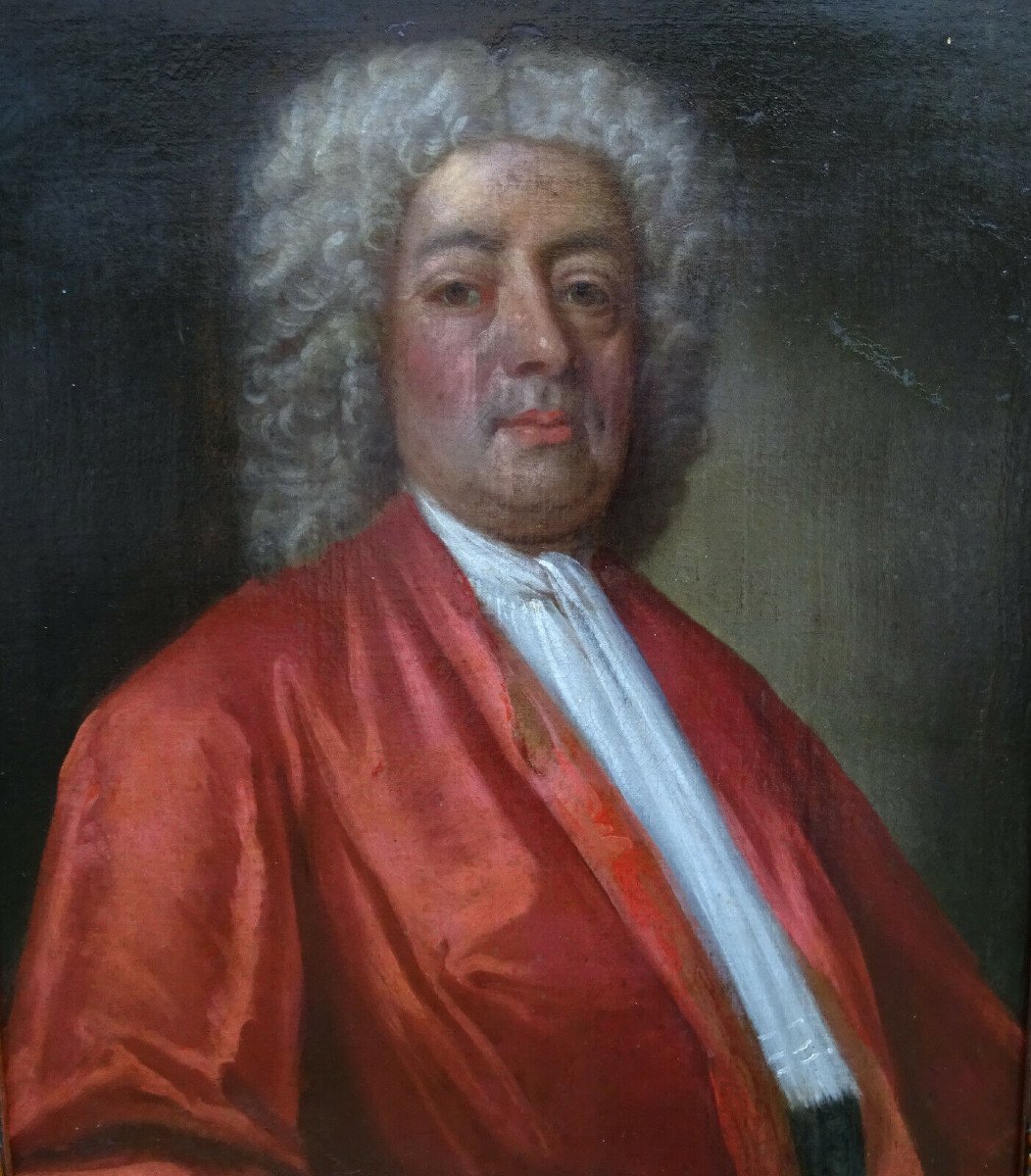 Portrait d'Homme Ecole Française Du XVIIIème Siècle Huile/toile-photo-4