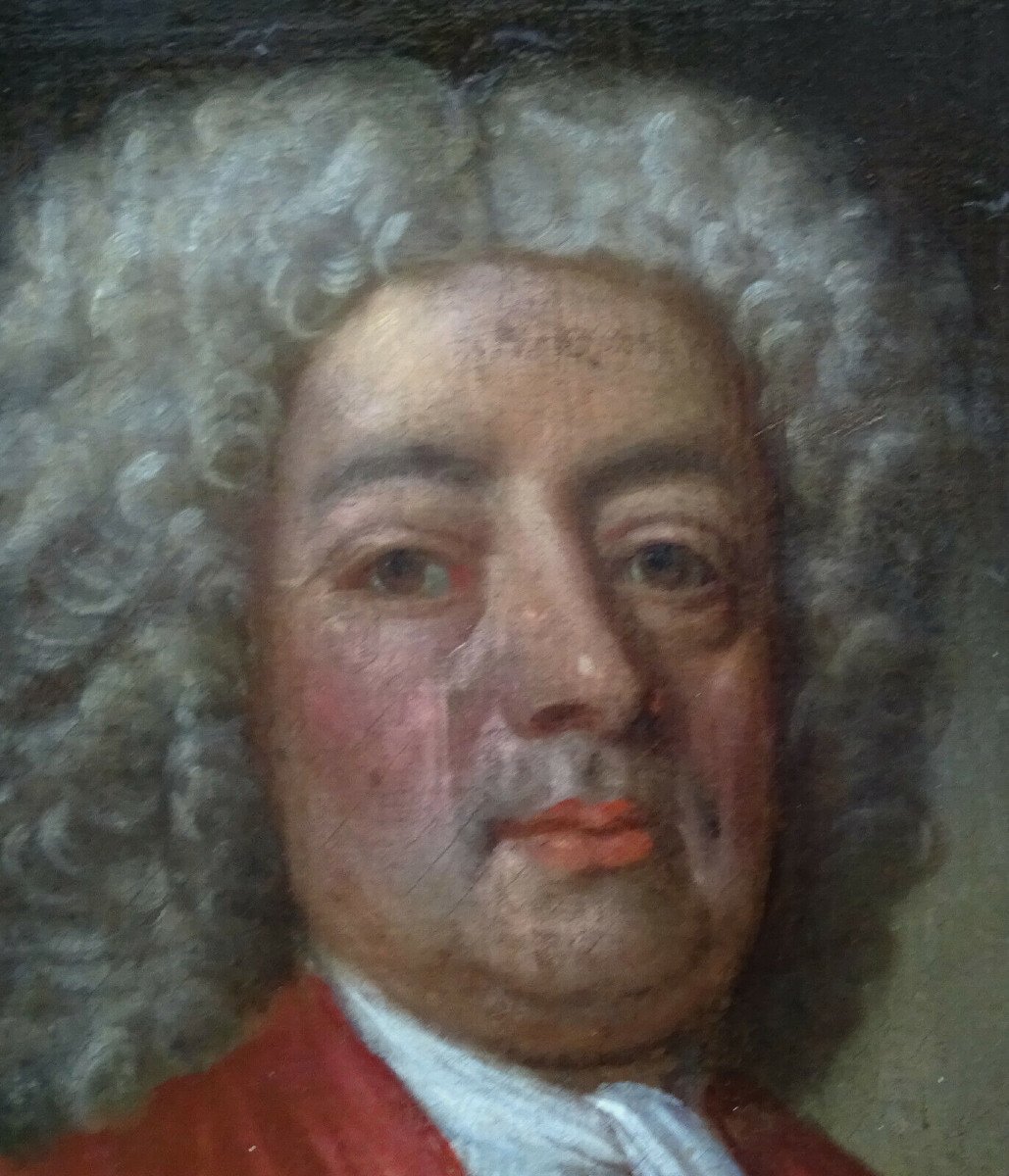 Portrait d'Homme Ecole Française Du XVIIIème Siècle Huile/toile-photo-2