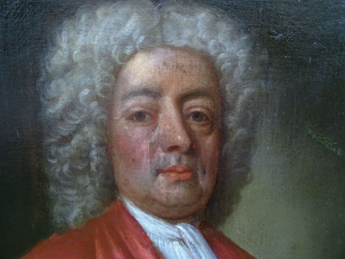 Portrait d'Homme Ecole Française Du XVIIIème Siècle Huile/toile-photo-5