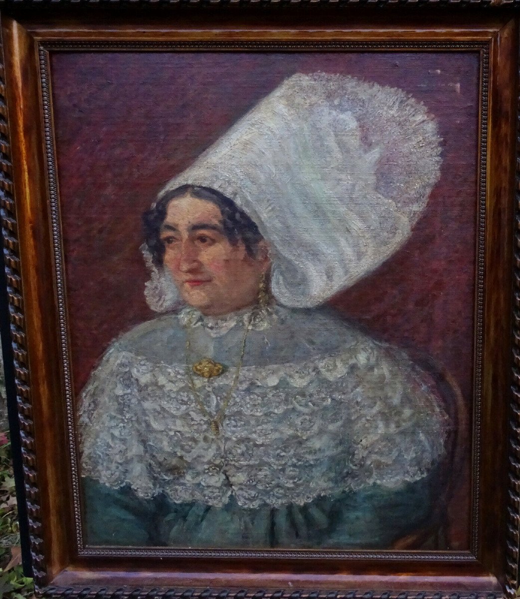 Portrait Of A Norman Woman Oil/canvas Late 19th Century