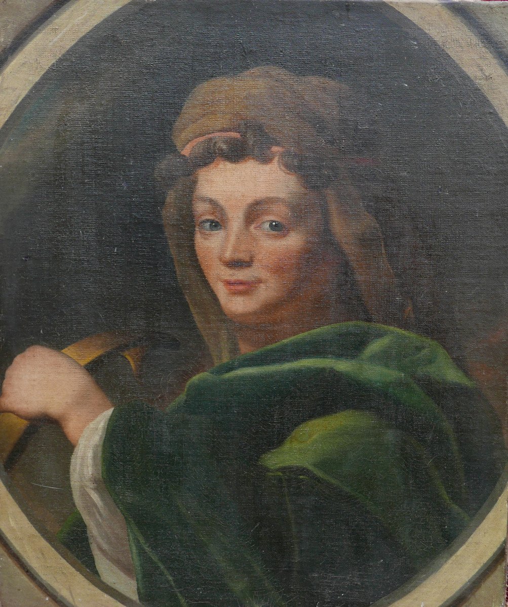 Portrait Of A Woman In Saint Catherine's Palace, Oil/canvas, 18th Century-photo-2