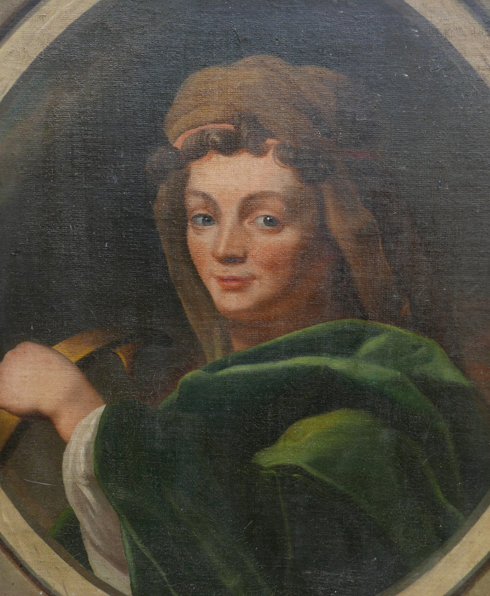 Portrait Of A Woman In Saint Catherine's Palace, Oil/canvas, 18th Century-photo-3