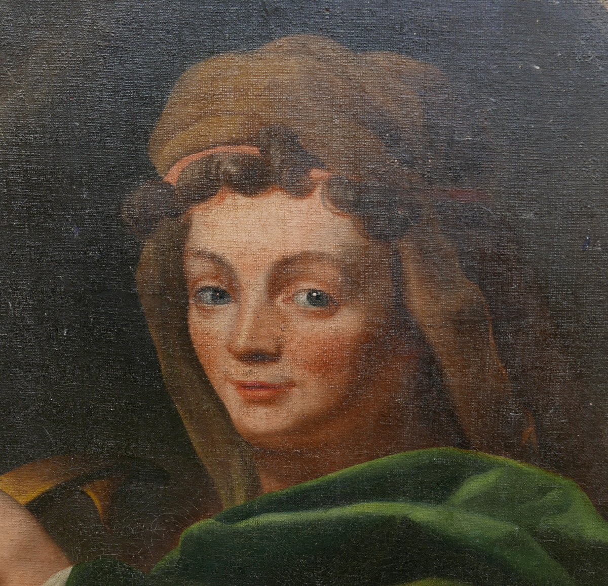 Portrait Of A Woman In Saint Catherine's Palace, Oil/canvas, 18th Century-photo-4