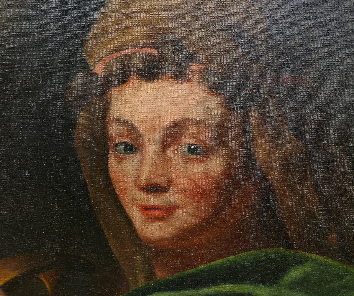 Portrait Of A Woman In Saint Catherine's Palace, Oil/canvas, 18th Century-photo-1