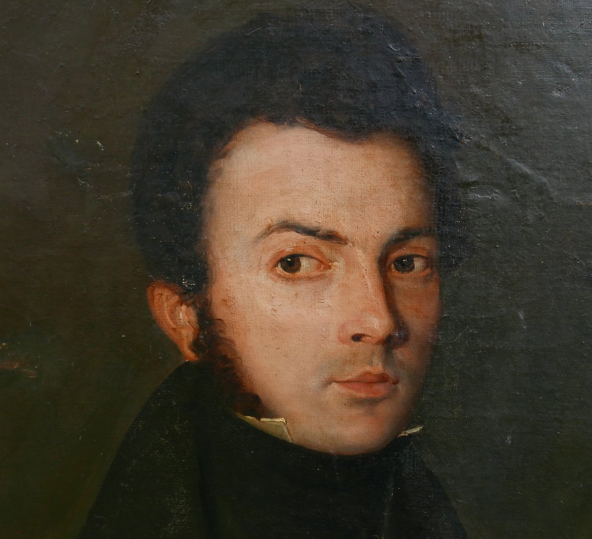 Portrait Of A Man From The Louis Philippe Period Oil/canvas 19th Century Monogrammed-photo-2