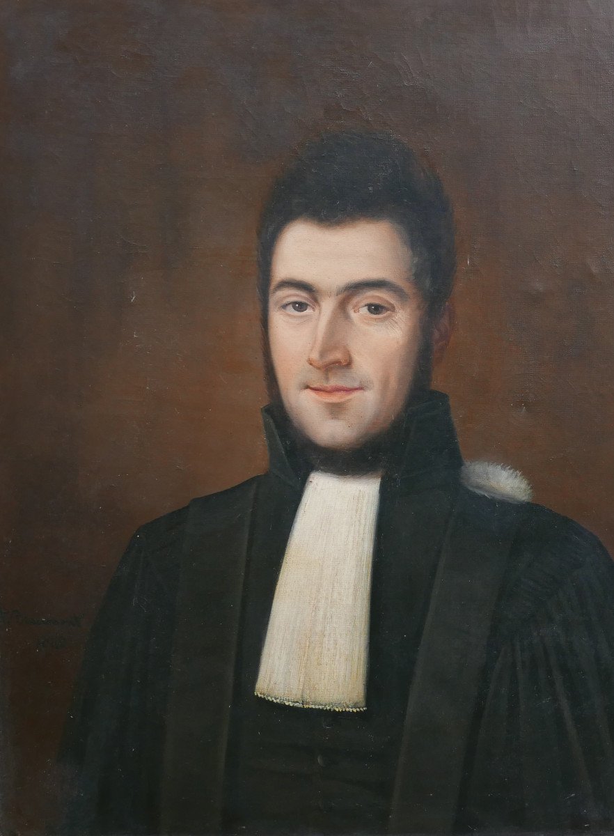 Beaumont Portrait Of A Male Lawyer Oil/canvas 19th Century Signed-photo-2