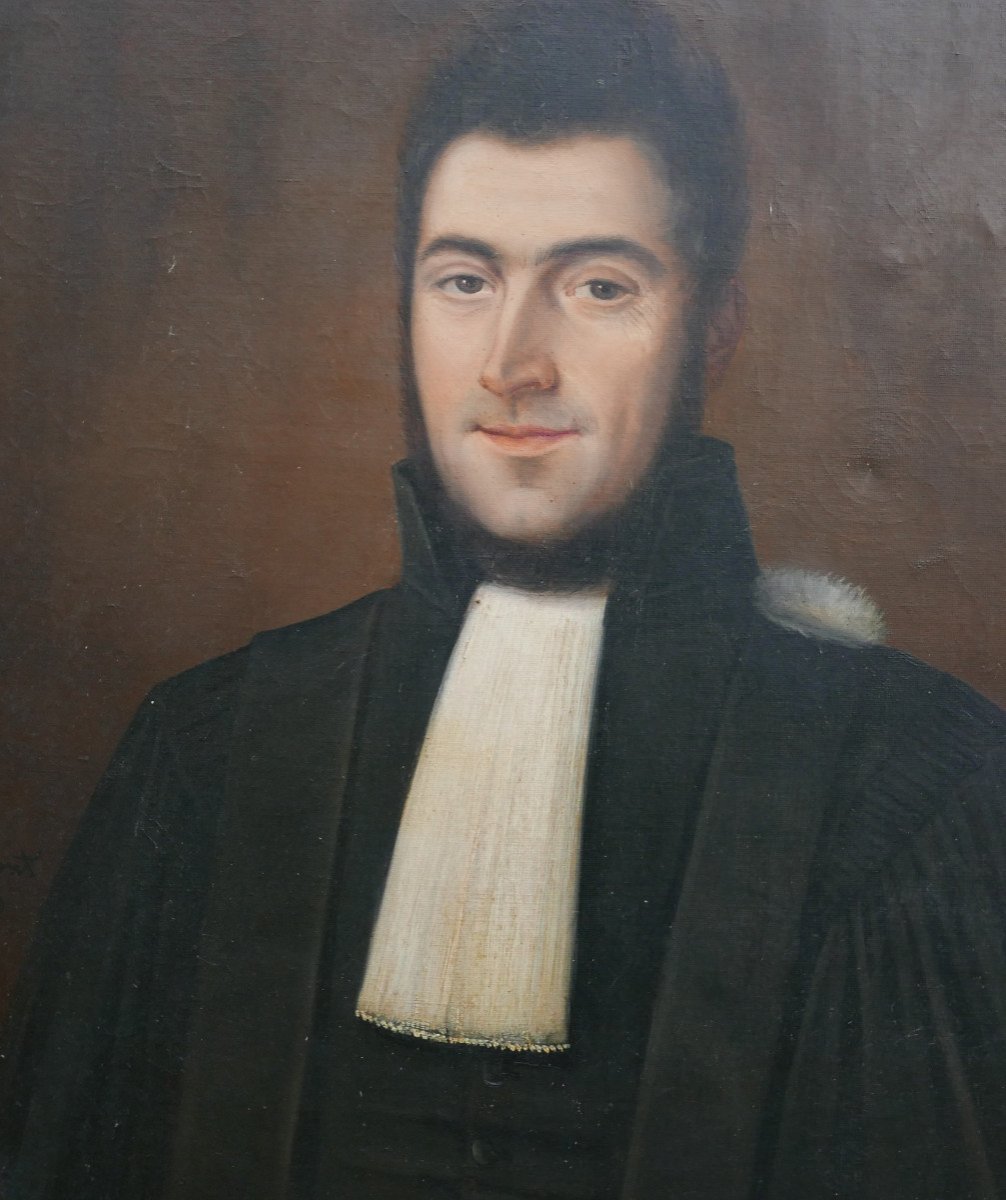 Beaumont Portrait Of A Male Lawyer Oil/canvas 19th Century Signed-photo-2