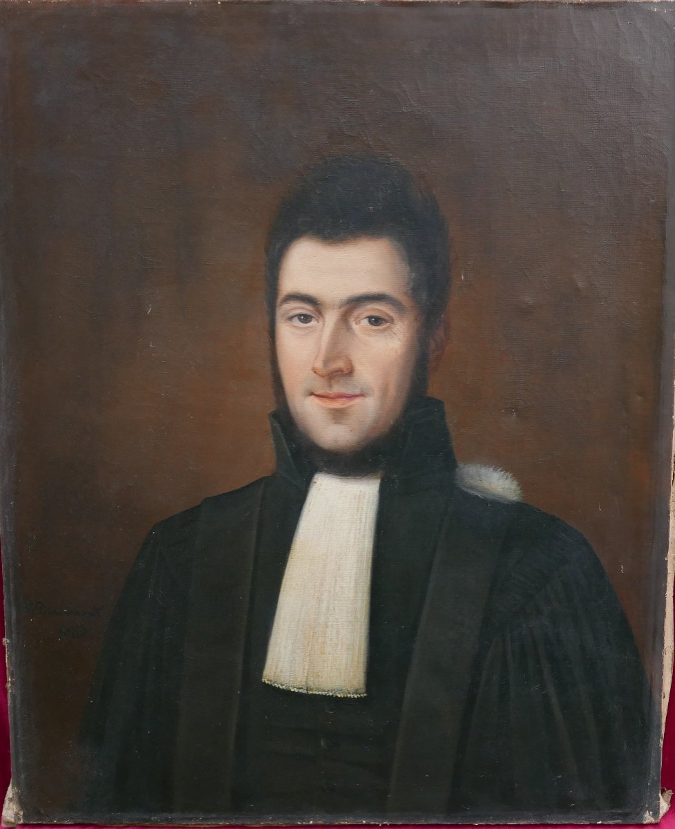 Beaumont Portrait Of A Male Lawyer Oil/canvas 19th Century Signed