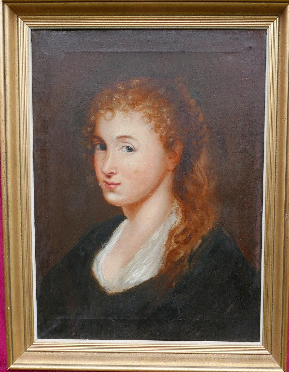 Portrait Of A Woman After Rubens French School Of The 18th Century Oil/canvas-photo-2