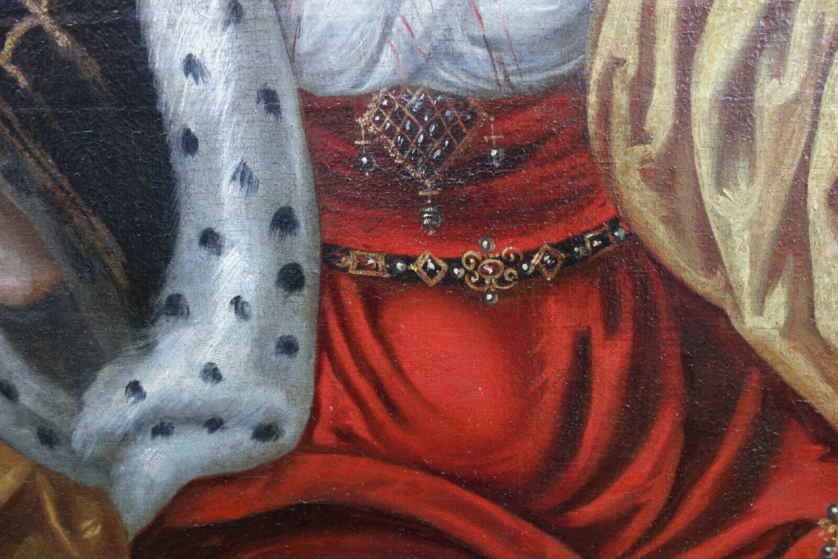 Portrait De Femme d'Après Abraham Janssens Huile/toile Du XVIIème Siècle-photo-7