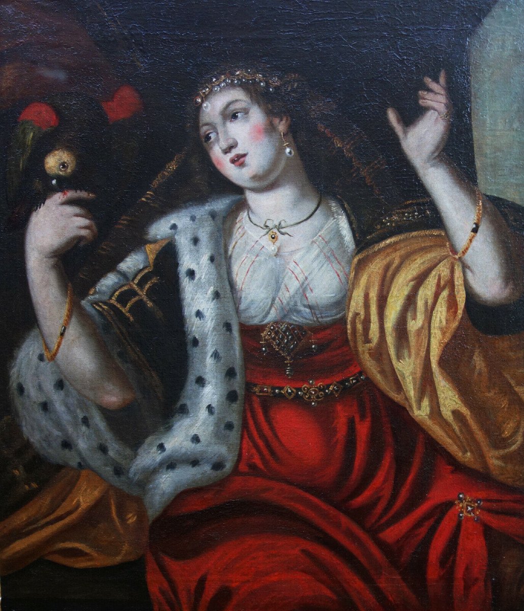 Portrait De Femme d'Après Abraham Janssens Huile/toile Du XVIIème Siècle