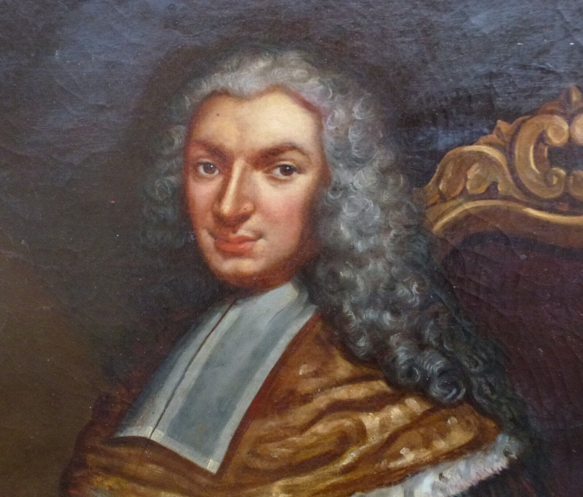 Portrait d'Homme Barnabé De Morhlon Ecole Française Du XVIIIe Siècle Huile/toile-photo-2