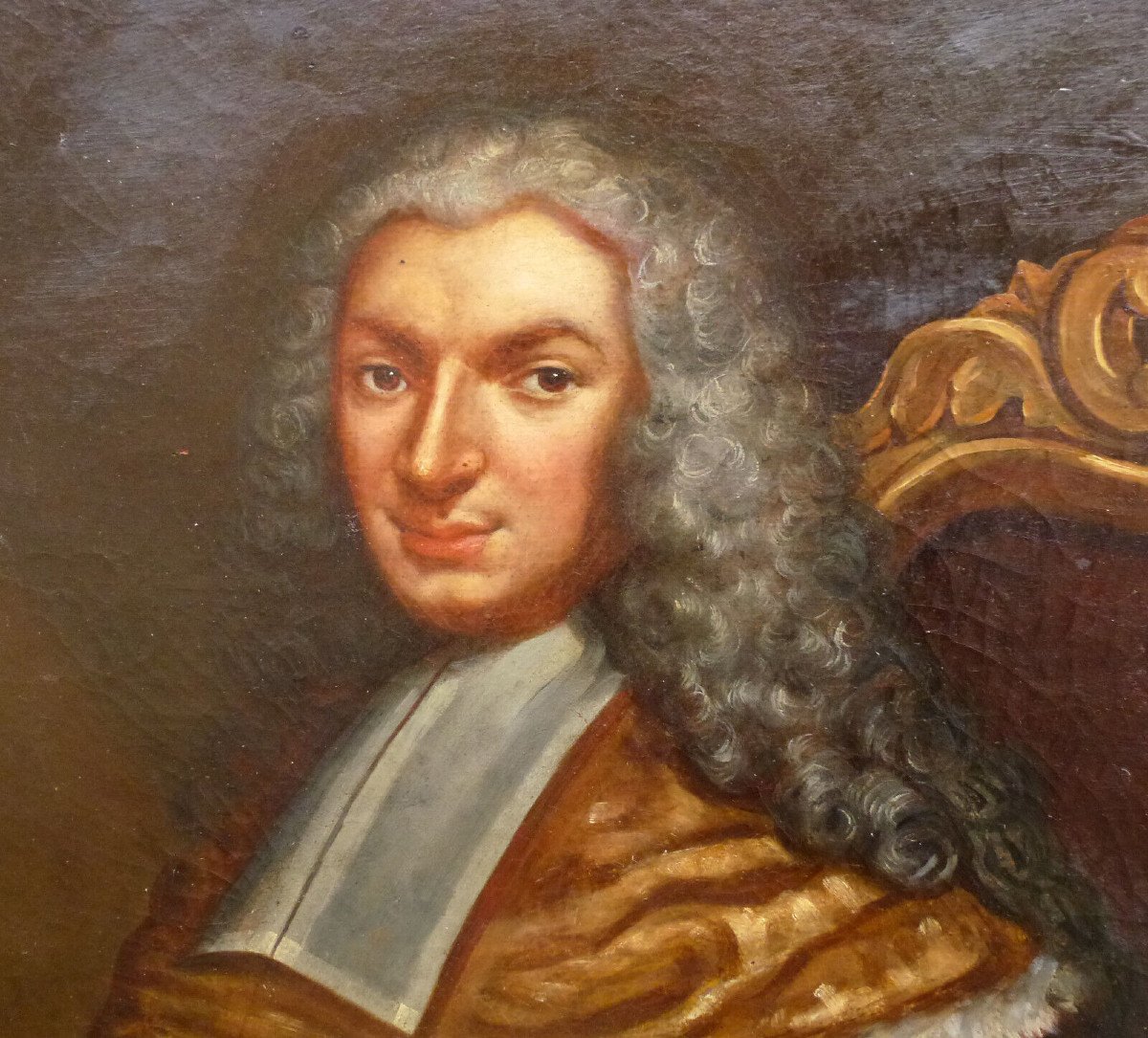 Portrait d'Homme Barnabé De Morhlon Ecole Française Du XVIIIe Siècle Huile/toile-photo-4