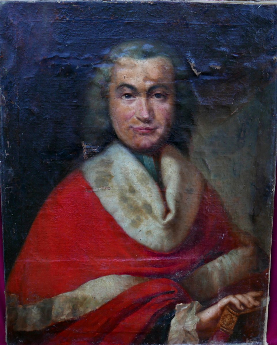 Portrait Of A Male Cardinal, Regency Period, Oil/canvas, 18th Century