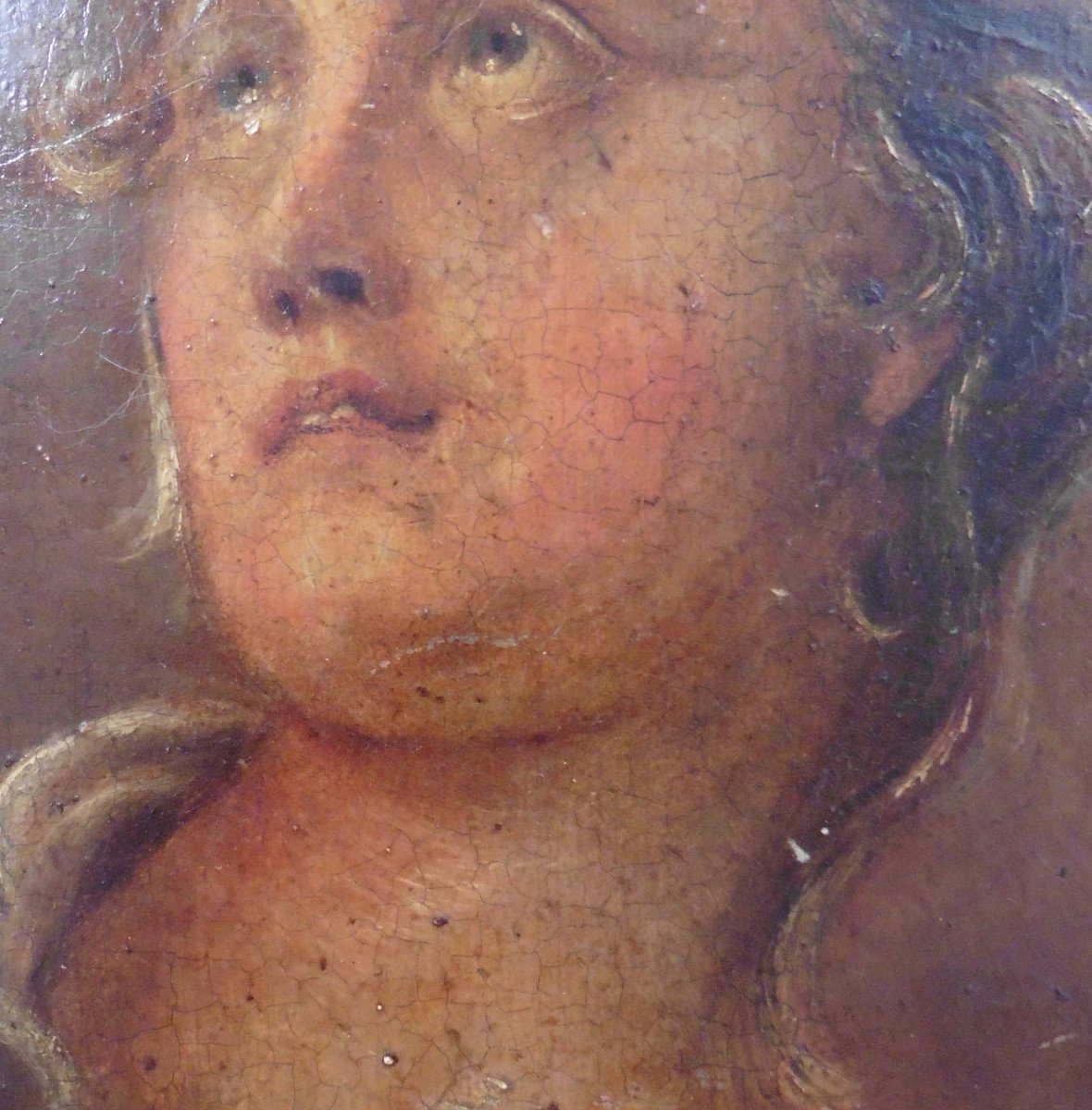 Portrait Of A Woman In Ecstasy Oil/panel From The 18th Century-photo-2