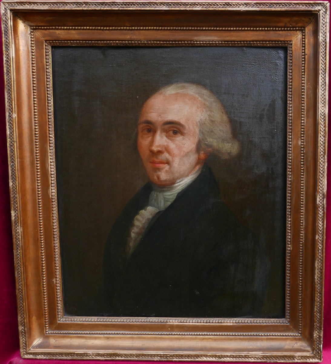 Portrait Of A Man French Revolution Oil/panel Late 18th Century-photo-2