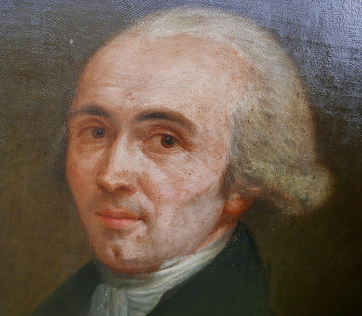 Portrait Of A Man French Revolution Oil/panel Late 18th Century-photo-2