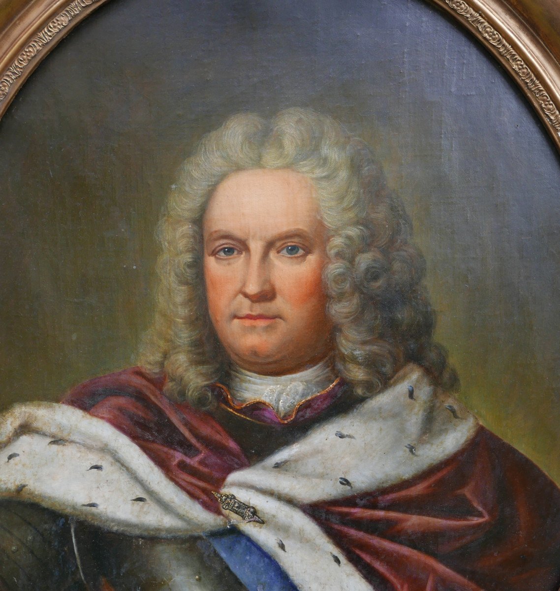 Portrait d'Homme En Armure Ecole Française Du XVIIIème Siècle Huile/toile-photo-4