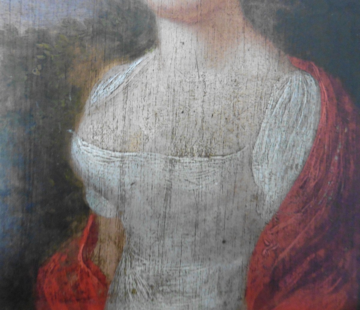 Portrait Of A Young Woman, 1st Empire, Oil/panel, Early 19th Century-photo-2