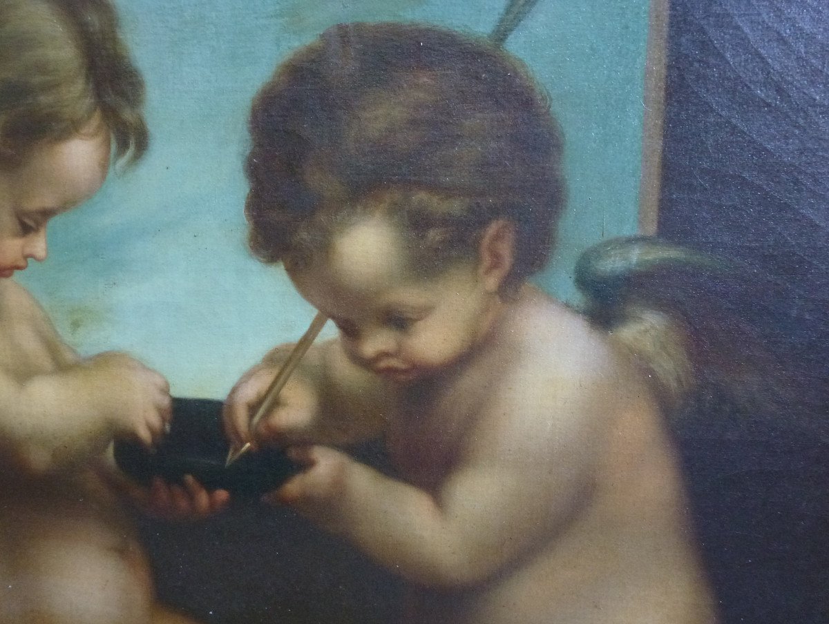 Mythological Painting After Correggio Italian School Early XIXth Century H/t-photo-1