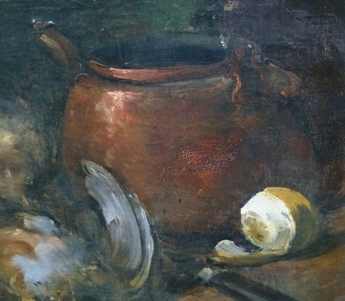 Giroud Tableau Nature Morte Au Lièvre Ecole Française XIXème Siècle Huile/toile-photo-4