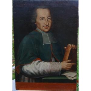 Portrait Of A Bishop French School Oil/canvas 18th Century