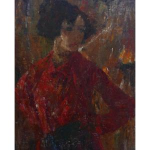 Portrait Of A Woman Oil/canvas From The Beginning Of The 20th Century Signed