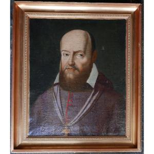 Portrait Of A Man Saint Francis De Sales Oil/canvas 18th Century