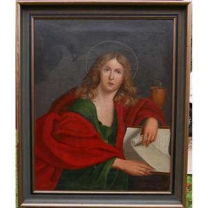 Portrait Of A Man Saint John The Evangelist Oil/canvas Late 19th Century