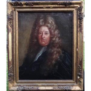 Restout Portrait d'Homme Epoque Louis XIV Ecole Française Du XVIIIème Siècle H/t