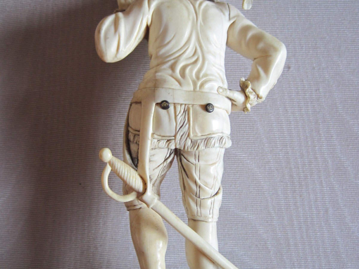 Ivory Sculpture Of A Jester, Germany Circa 1850, With Cites-photo-3