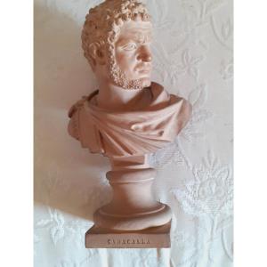 Buste En Terre Cuite De Caracalla, Italie, XIXe Siècle