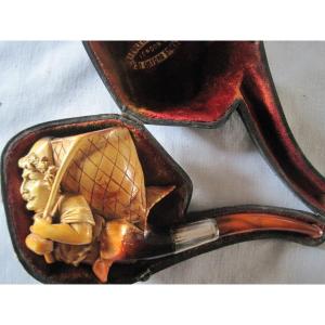 Meerschaum Pipe Carved With A Lumberjack, England, XIX Century