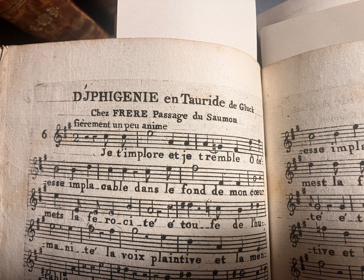 5 Volumes - Airs Et Ariettes D’opéra Fin XVIIIe - Partitions Gravées - Paroles + Musique-photo-4