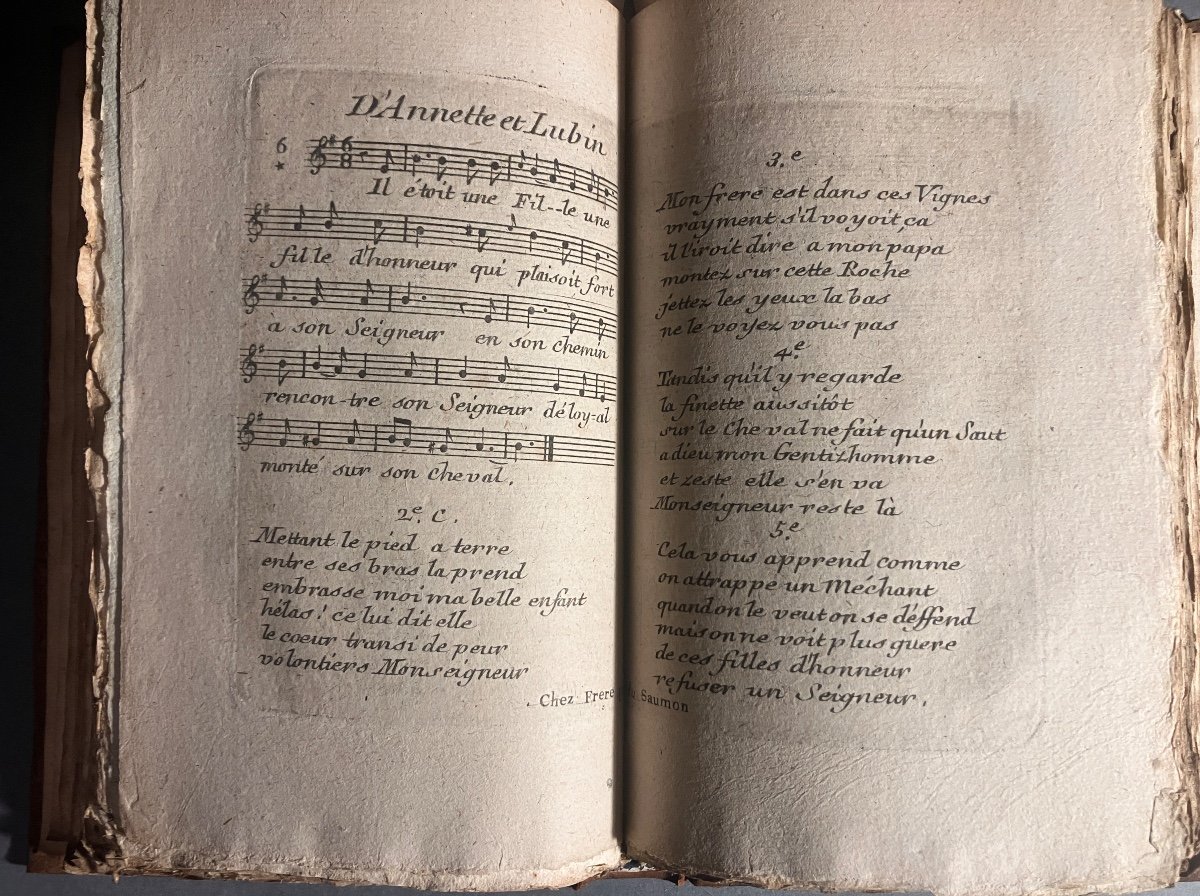 5 Volumes - Airs Et Ariettes D’opéra Fin XVIIIe - Partitions Gravées - Paroles + Musique-photo-2