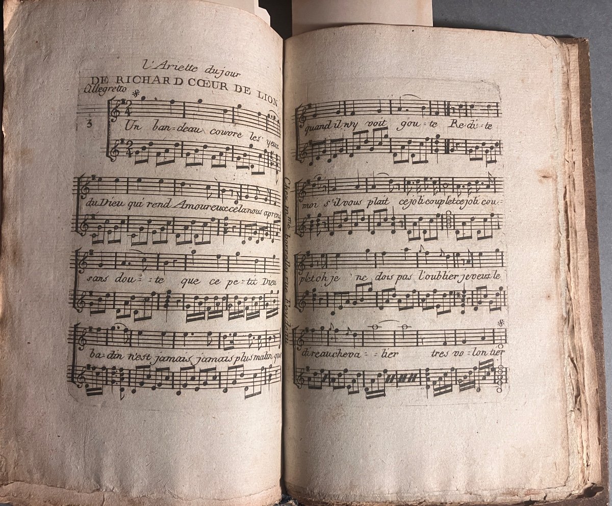 5 Volumes - Airs Et Ariettes D’opéra Fin XVIIIe - Partitions Gravées - Paroles + Musique-photo-6