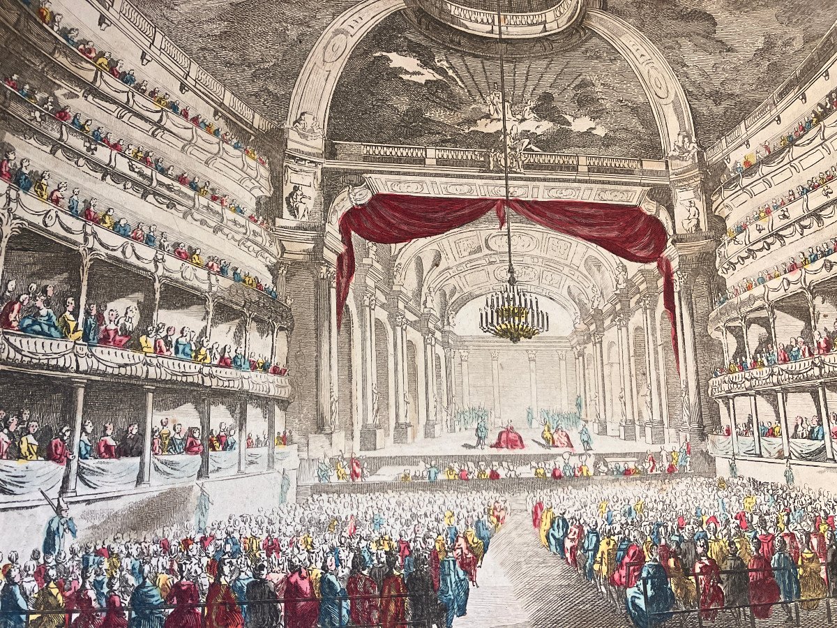 18th Century Optical View - Interior Of The Verona Spectacle Hall In Italy-photo-1