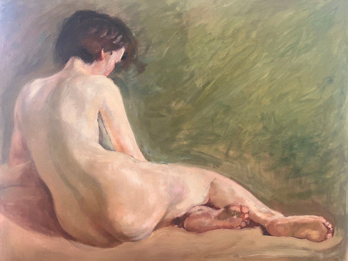 Charles De Ziegler 1890-1962 - Oil On Canvas - Female Nude - Switzerland - 60x73cm