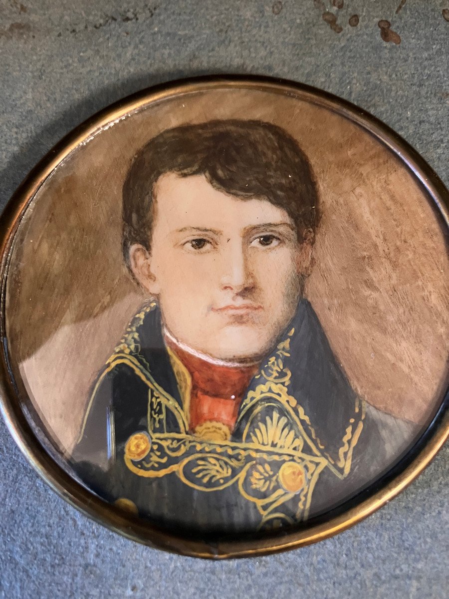 Portrait Du Général Bonaparte - Miniature Sur Ivoire - XIXe --photo-3