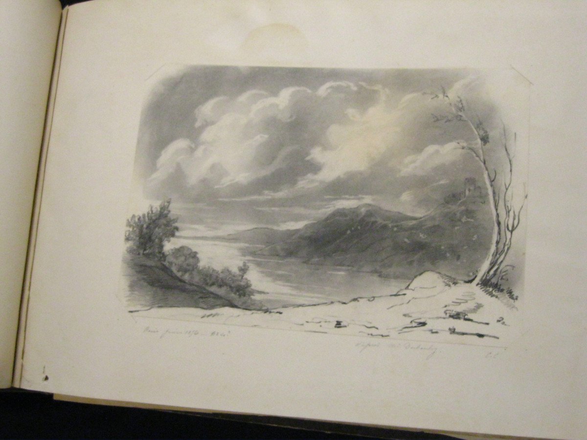 Large Book 60 Lavis & Drawings 1856 Paysages De France - 2 Or 3 Artists - Cc - Debouloz.-photo-5