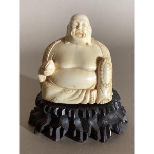 Laughing Buddha - Ivory - Early 20th Century.